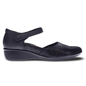 REVERE Comfort Mary Jane Flats in Black with Ankle Strap- New - Sz 8
